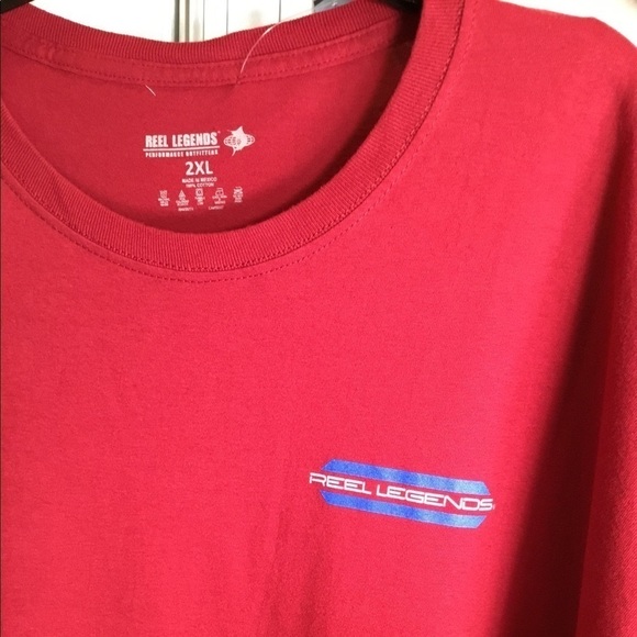 REEL LEGENDS  RED FISHING T SHIRT - Picture 6 of 9